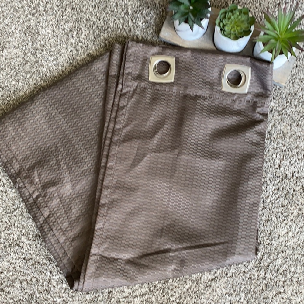 Room darkening curtain panel